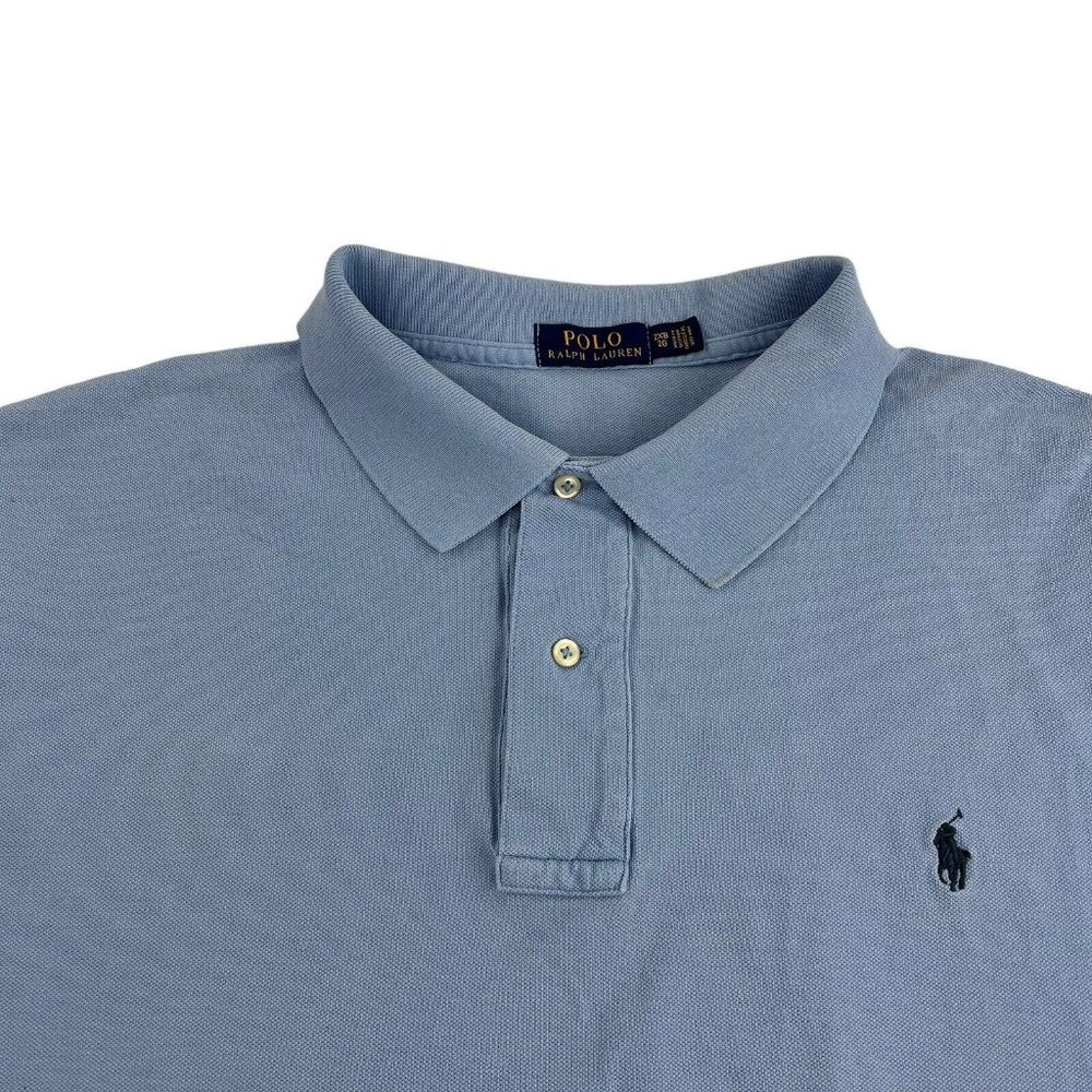 Polo Ralph Lauren Polo Shirt Men's 2XB Light Blue Short Sleeve Pony 100% Cotton